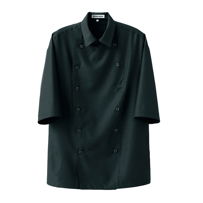 セブンユニフォーム 7分袖シャツコート　男女兼用 M　チャコール BA1076-8　1枚（ご注文単位1枚）【直送品】