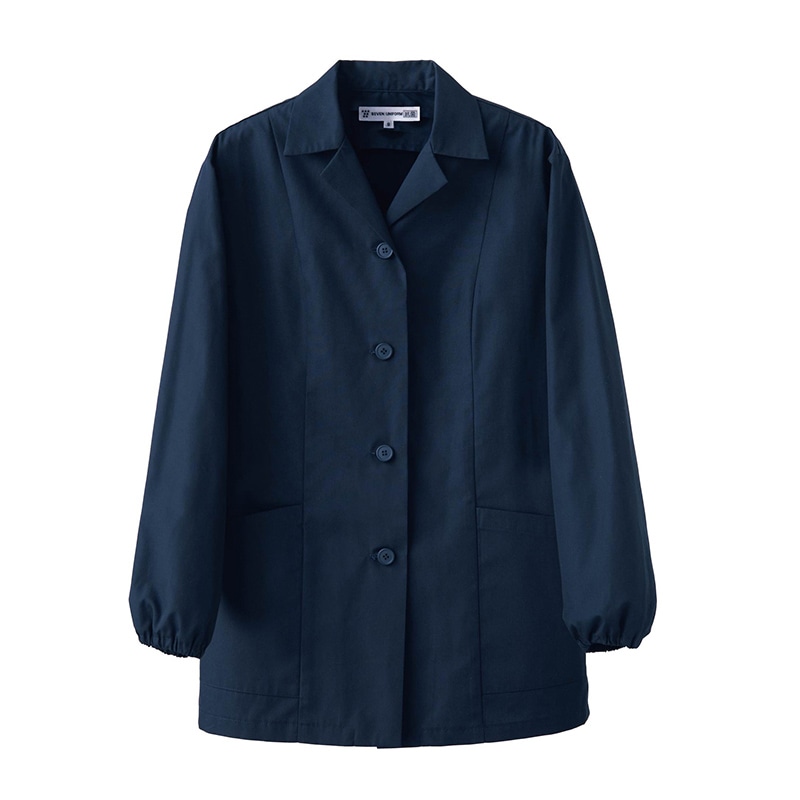 セブンユニフォーム 抗菌コート 女性用 長袖 11号 ネイビー AA0335-1 1枚(ご注文単位1枚)【直送品】