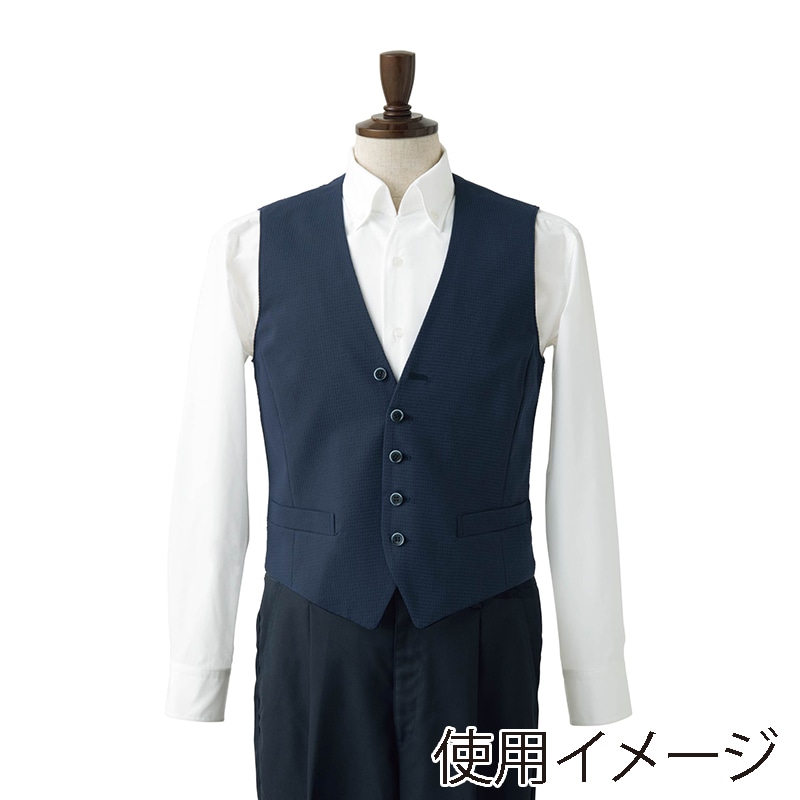 セブンユニフォーム ベスト　男性用 3L　ネイビー CJ4338-1　1枚（ご注文単位1枚）【直送品】