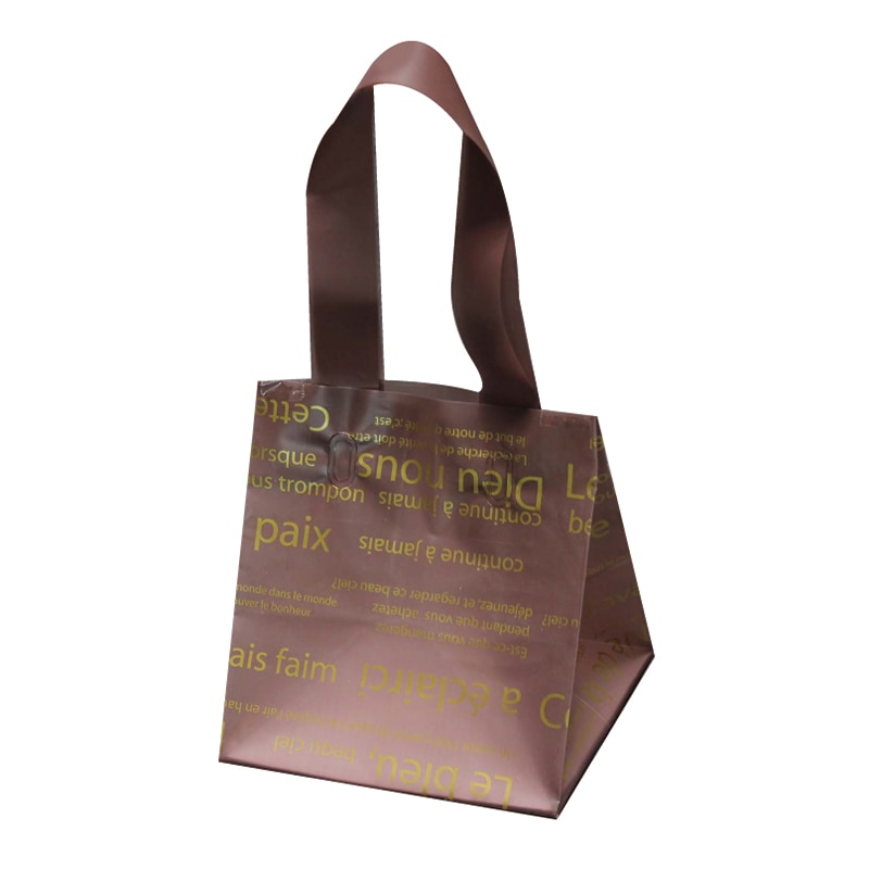 マッセ 手提げポリ袋　リセバッグ SS　ブラウン R-26 1束（ご注文単位1束）【直送品】