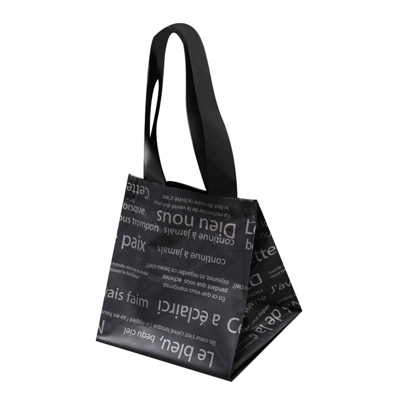 >マッセ 手提げポリ袋 リセバッグ SS ブラック R-27 1束(ご注文単位1束)【直送品】