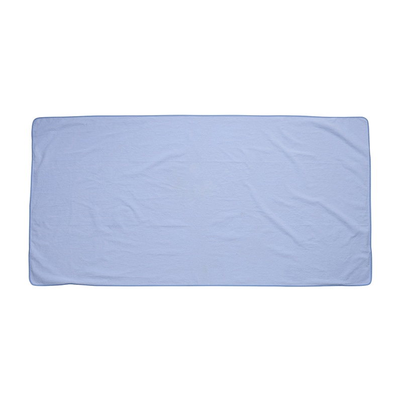 ワンタッチ式タオル防水シーツ C-1130 L型 100×200 サックス 1個(ご注文単位1個)【直送品】