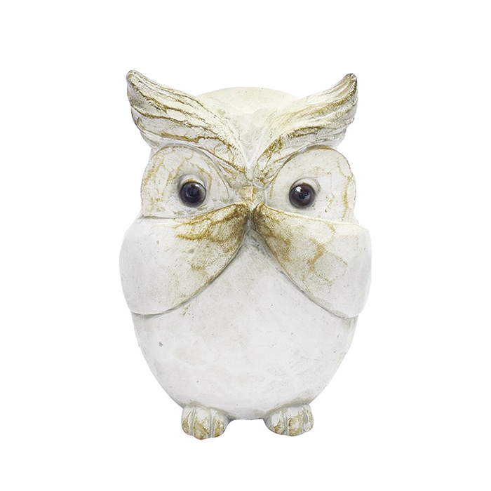 カルナック レジンアンティークアニマル オウル D ホワイト NG57 1個（ご注文単位3個）【直送品】