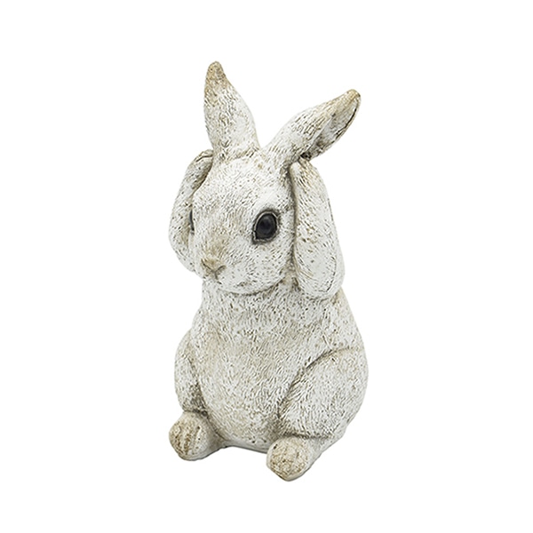カルナック レジンアンティーク アニマル ラビット 02 ホワイト NG22WH 1個（ご注文単位3個）【直送品】