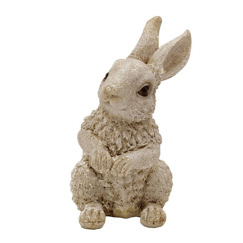 カルナック レジンアンティークアニマル ラビット L ナチュラル NG27NA 1個（ご注文単位2個）【直送品】