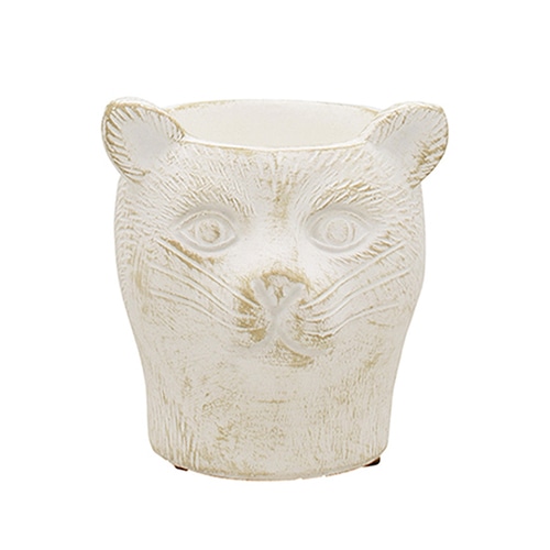 カルナック アニマルポットキャット S ホワイト CP022SWH 1個（ご注文単位4個）【直送品】