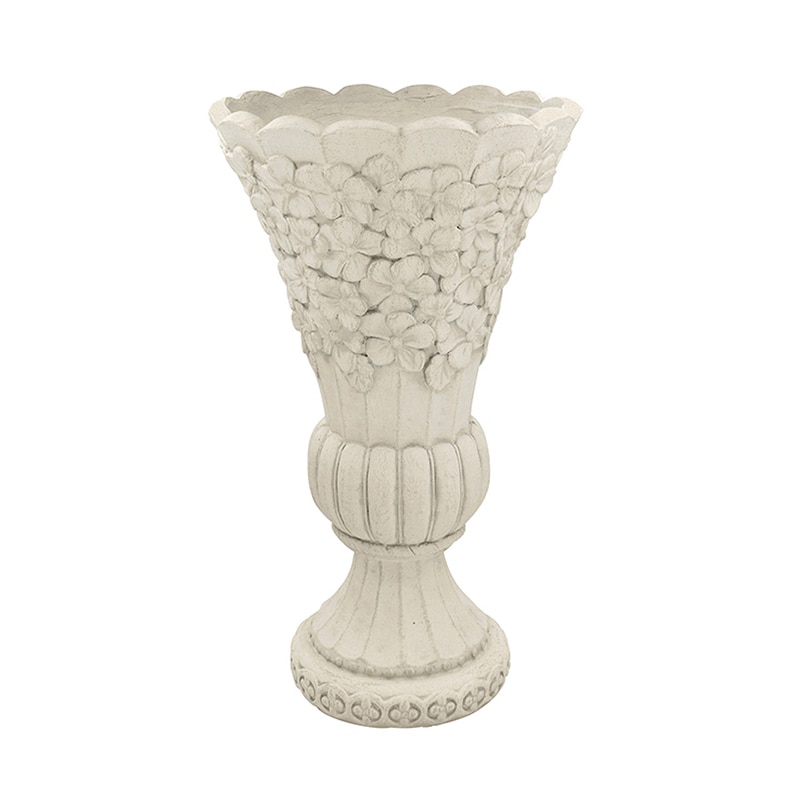 カルナック フラワーモチーフ ロングカップ ホワイト GFB335WH 1個（ご注文単位2個）【直送品】