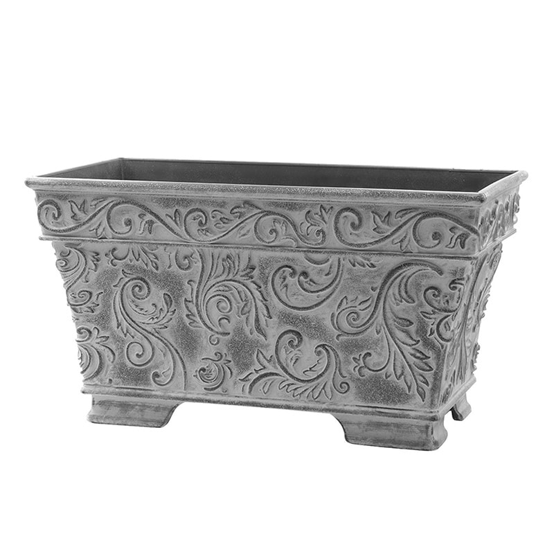 カルナック ボールドアラベスク プランター ブラック FC038BK 1個（ご注文単位2個）【直送品】