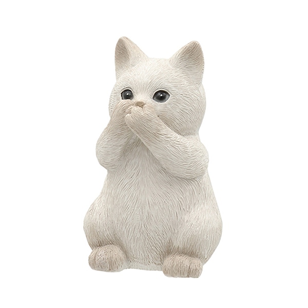 カルナック レジンアニマルキャット C アイボリー HG03IV 1個（ご注文単位3個）【直送品】