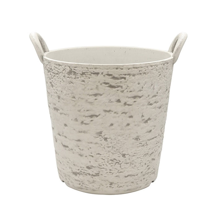 カルナック オージープランツポット ハンドル 01 アイボリー FC040IV 1個（ご注文単位4個）【直送品】