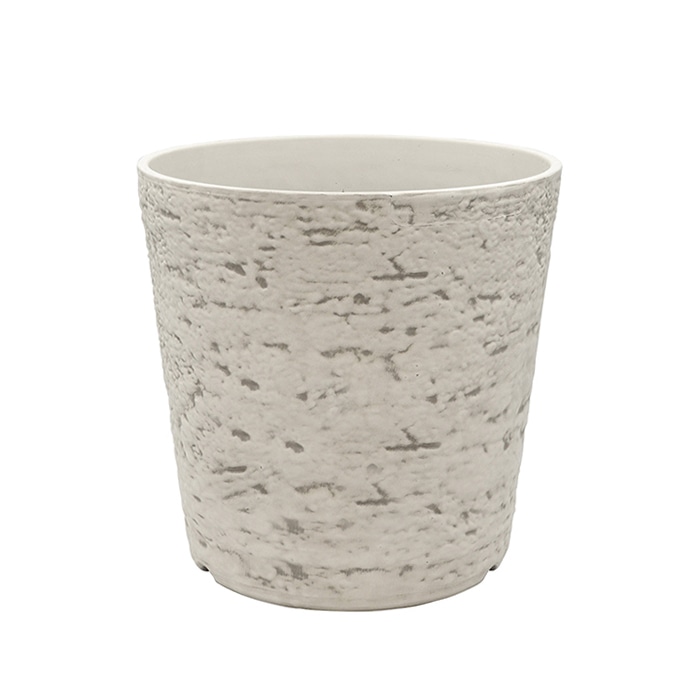 カルナック オージープランツポット 01 アイボリー FC042IV 1個（ご注文単位4個）【直送品】