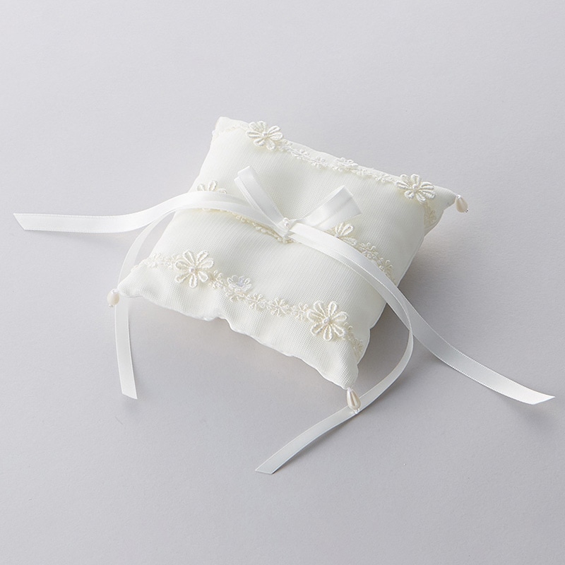 原口 リングピロー フラワーピローセット 白 ギフトボックス付き RD1867-SP 1個(ご注文単位1個)【直送品】