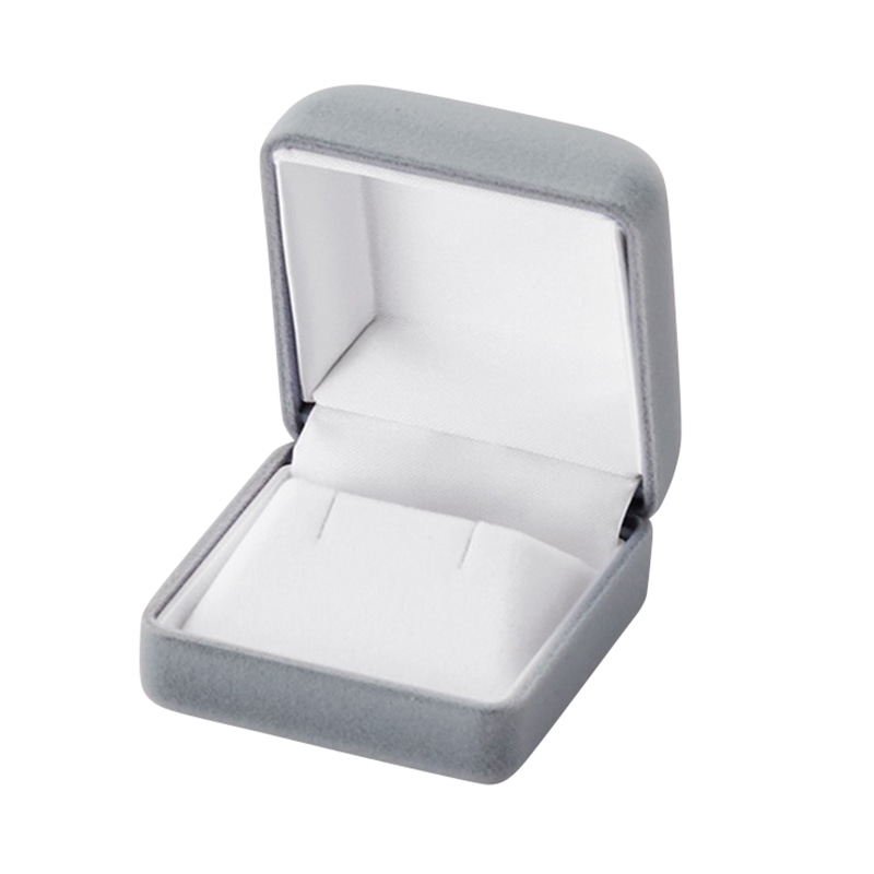 原口 ジュエリーケース フロッキー グレー イヤリング V-001-E 1個(ご注文単位10個)【直送品】