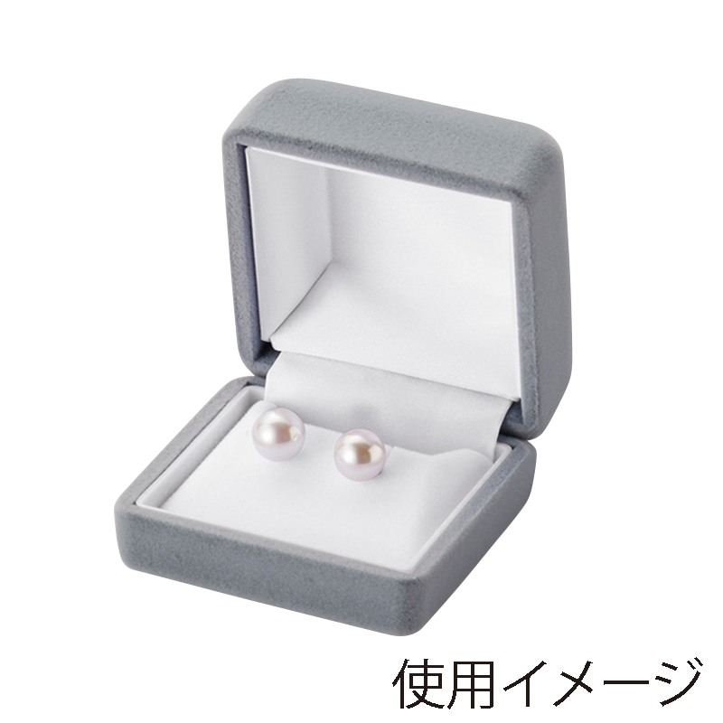 原口 ジュエリーケース　フロッキー　グレー イヤリング V-101-E 1個（ご注文単位10個）【直送品】