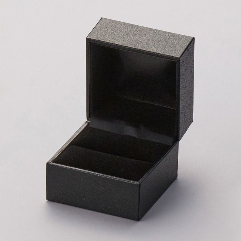 原口 ジュエリーケース　スクエア2　黒 リング R861 1個（ご注文単位12個）【直送品】