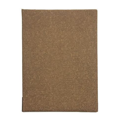 テンポスバスターズ メニューブック　麻タイプ A4　6ページ ブラウン　TOM-002 1個（ご注文単位1個）【直送品】