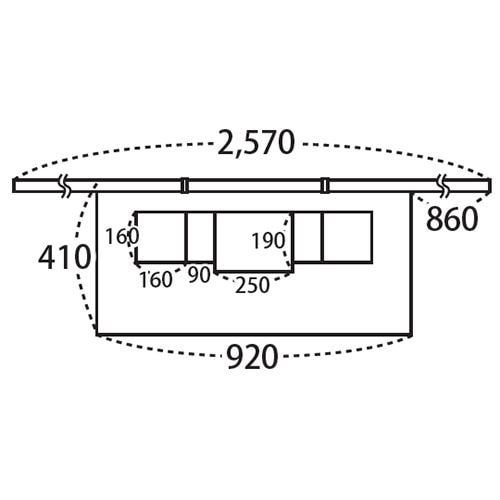 テンポスバスターズ ショートエプロン ブラック 1枚(ご注文単位1枚)【直送品】