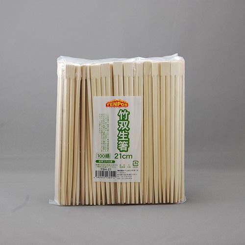 テンポスバスターズ 割りばし 竹双生箸 21cm　100膳/パック（ご注文単位30パック）【直送品】