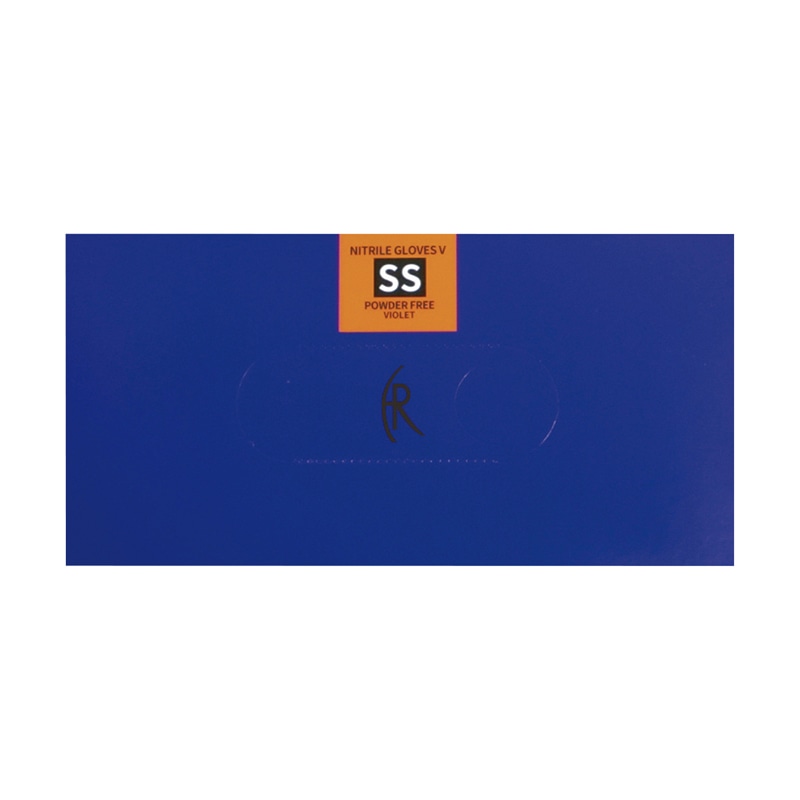 ニトリルグローブV　バイオレットブルー FR-5000　SS　100枚入  10個/箱（ご注文単位1箱）【直送品】