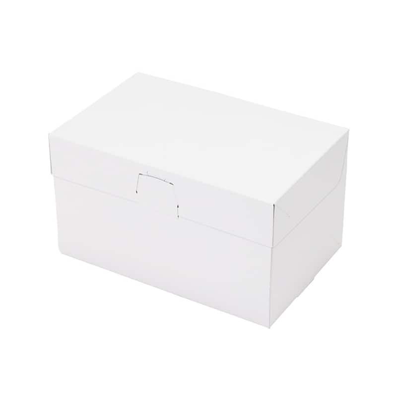 パッケージ中澤 洋生ケーキ函 ロックBOX105 ホワイト 4×6 A50130 300枚/袋（ご注文単位1袋）【直送品】
