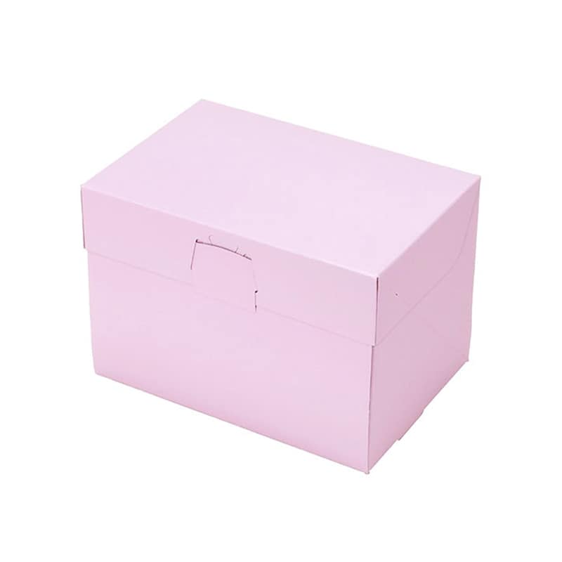 パッケージ中澤 洋生ケーキ函 ロックBOX105 ピンク 3.5×5 A50420 300枚/袋（ご注文単位1袋）【直送品】