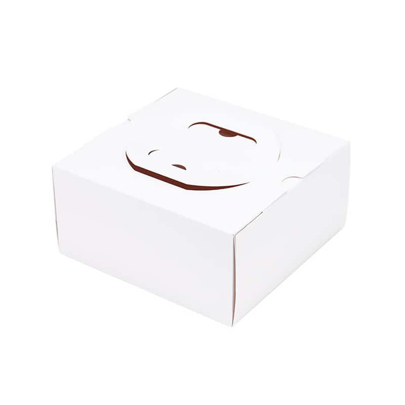 パッケージ中澤 洋菓子箱 ガトー H80 白無地 4.5寸用 D10120 100枚/袋（ご注文単位1袋）【直送品】