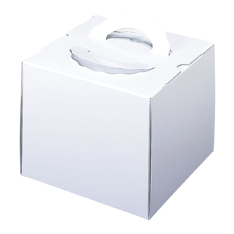 パッケージ中澤 ケーキ箱 手サゲデコ TD H178 白無地 6寸 N12140 25枚/袋(ご注文単位1袋)【直送品】