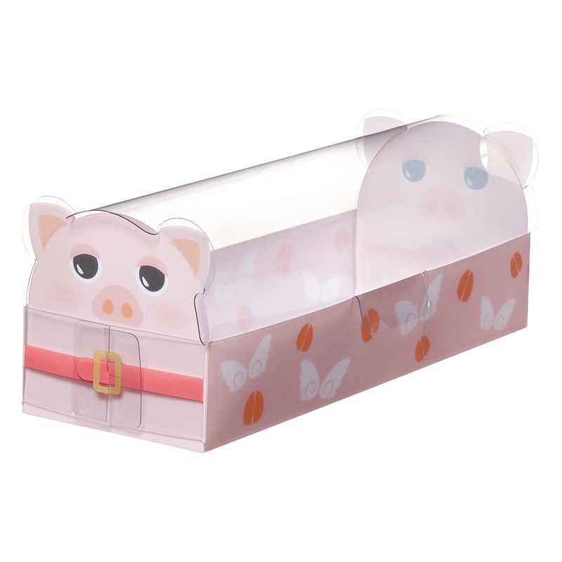 大森 クリアケース　アニマルボックス AB-200　ブタ 100枚/箱（ご注文単位1箱）【直送品】