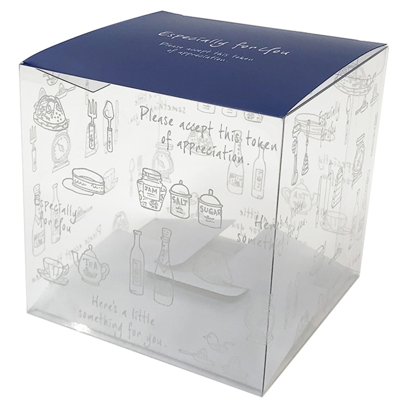 大森 クリアケース　ピュアケース PNN-100　ネイビー 100枚/箱（ご注文単位1箱）【直送品】