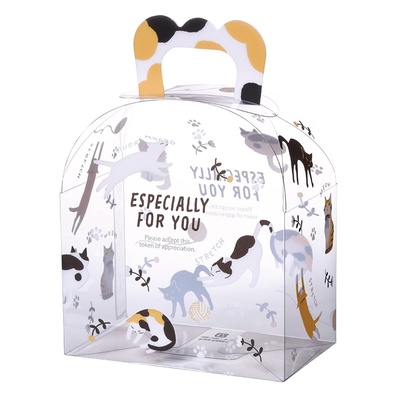 大森 クリアケース ギフトバック GB-100 ネコ 100枚/箱(ご注文単位1箱)【直送品】