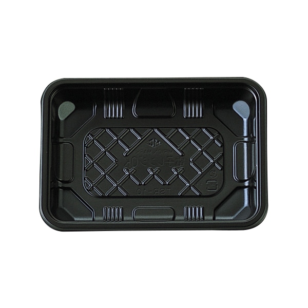 タカギ産業 弁当容器　夢彩ごぜん　本体 TSR-10 黒 100枚/袋（ご注文単位12袋）【直送品】