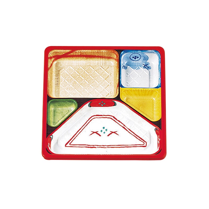 タカギ産業 弁当容器　夢彩ごぜん　本体 TSR-70-2 柄付 50枚/袋（ご注文単位20袋）【直送品】