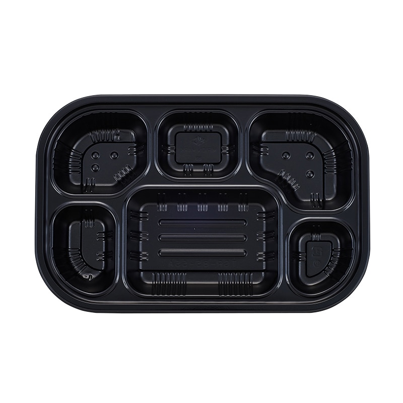 タカギ産業 弁当容器 夢彩ごぜん 本体 TSR-85-55-A 黒 50枚/袋(ご注文単位16袋)【直送品】