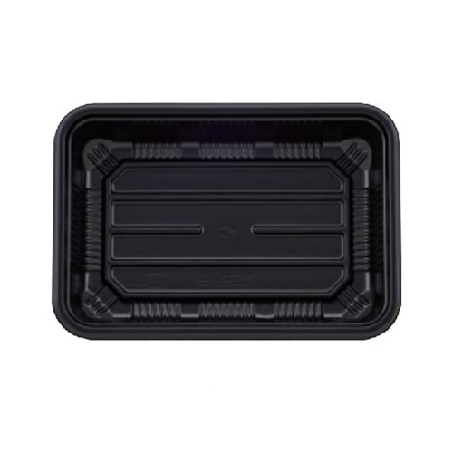 タカギ産業 弁当容器 夢彩ごぜん 本体 TSR-9 黒 100枚/袋(ご注文単位15袋)【直送品】