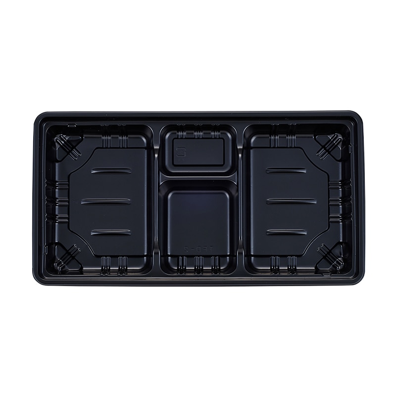 タカギ産業 弁当容器 夢彩ごぜん 本体 TFD-2 黒 50枚/袋(ご注文単位18袋)【直送品】