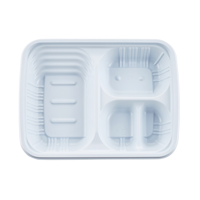 タカギ産業 弁当容器 夢彩ごぜん 本体 TSR-60-45 白/黒 50枚/袋(ご注文単位18袋)【直送品】