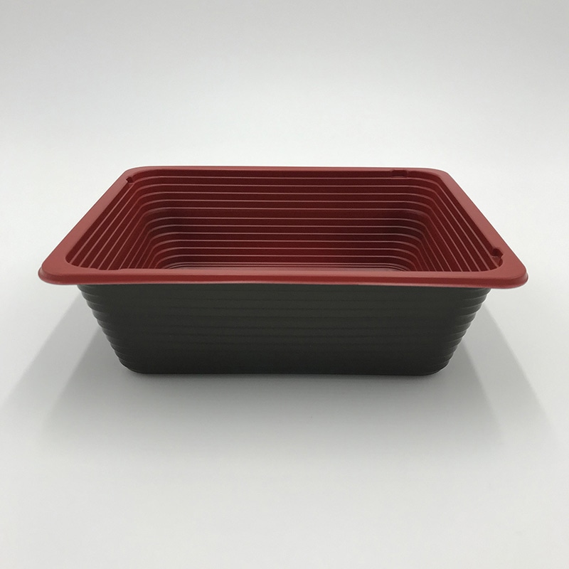 タカギ産業 お重容器　夢彩ごぜん　本体 お重 タメ／赤 50枚/袋（ご注文単位12袋）【直送品】