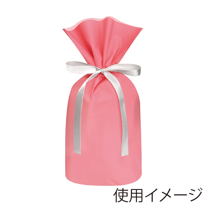 エスパック 梨地リボン付ギフト袋 S ピンク 20枚/袋（ご注文単位1袋)【直送品】
