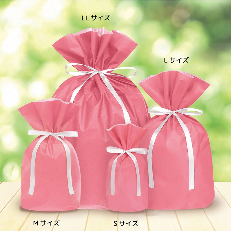 エスパック 梨地リボン付ギフト袋 S ピンク 20枚/袋(ご注文単位1袋)【直送品】