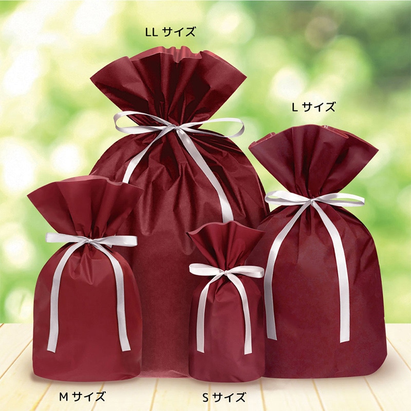 エスパック 梨地リボン付ギフト袋 L ワイン 20枚/袋(ご注文単位1袋)【直送品】