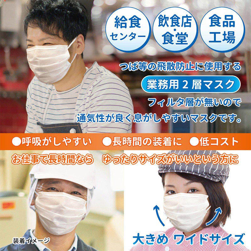 エスパック 2層マスク ワイド ホワイト 1箱(ご注文単位36袋)【直送品】