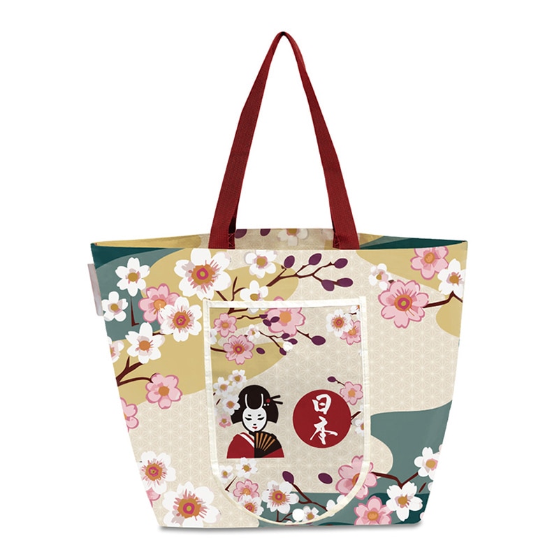 エスパック レジャーシートエコバッグ 日本文化5 1個(ご注文単位5個)【直送品】