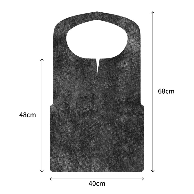 エスパック 不織布エプロン レギュラー ブラック 1パック（ご注文単位12袋)【直送品】