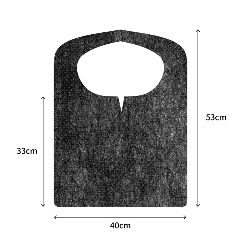 エスパック 不織布エプロン ショート ブラック 1パック（ご注文単位18袋)【直送品】