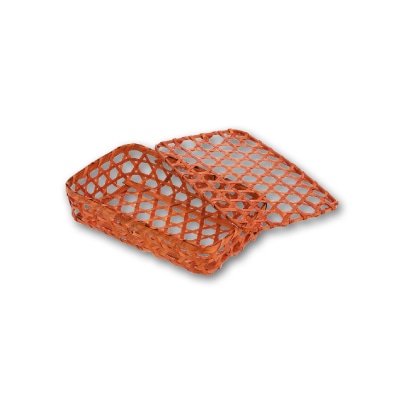 アサヒグリーン 竹編かご　六ツ目長方平　フタ付 BR 3523 1個（ご注文単位120個）【直送品】