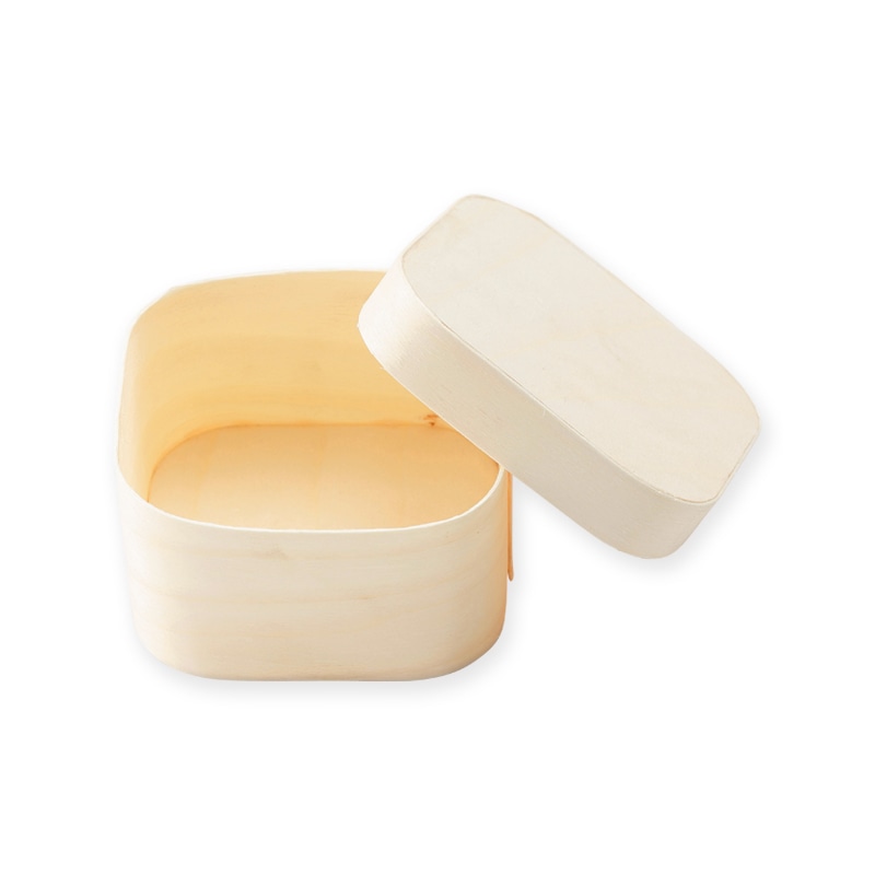 アサヒグリーン ポプラワッパ 正方 8 蓋付 12個/袋