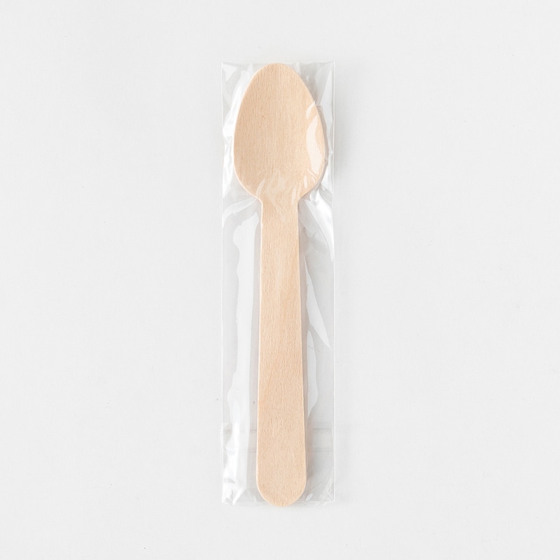 アサヒグリーン 木製スプーン 透明単袋 140mm 100本入 10034000 100本/袋(ご注文単位25袋)【直送品】