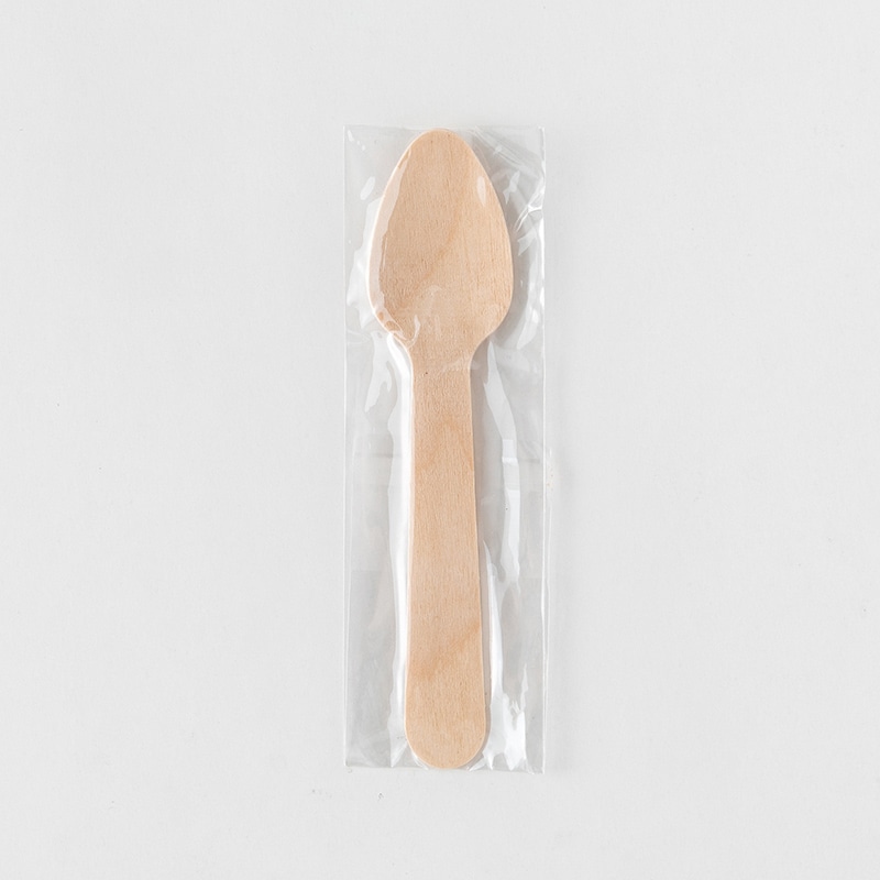 アサヒグリーン 木製スプーン 透明単袋 110mm 100本入 10044000 100本/袋(ご注文単位25袋)【直送品】