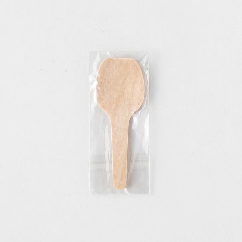 アサヒグリーン 木製スプーン 透明単袋 60mm 100本入 10064000 100本/袋(ご注文単位100袋)【直送品】