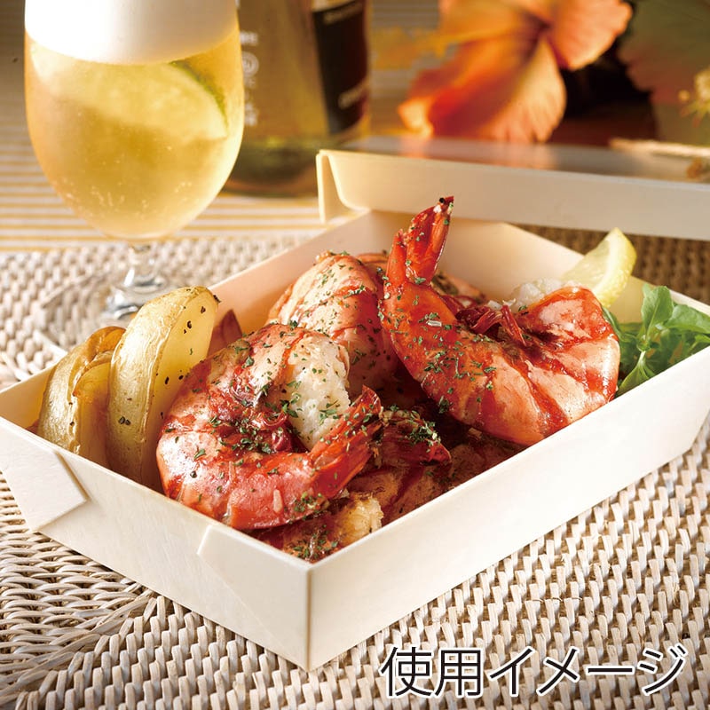 アサヒグリーン 食品箱 ポプラの箱 本体 折箱1合 25個/袋(ご注文単位8袋)【直送品】